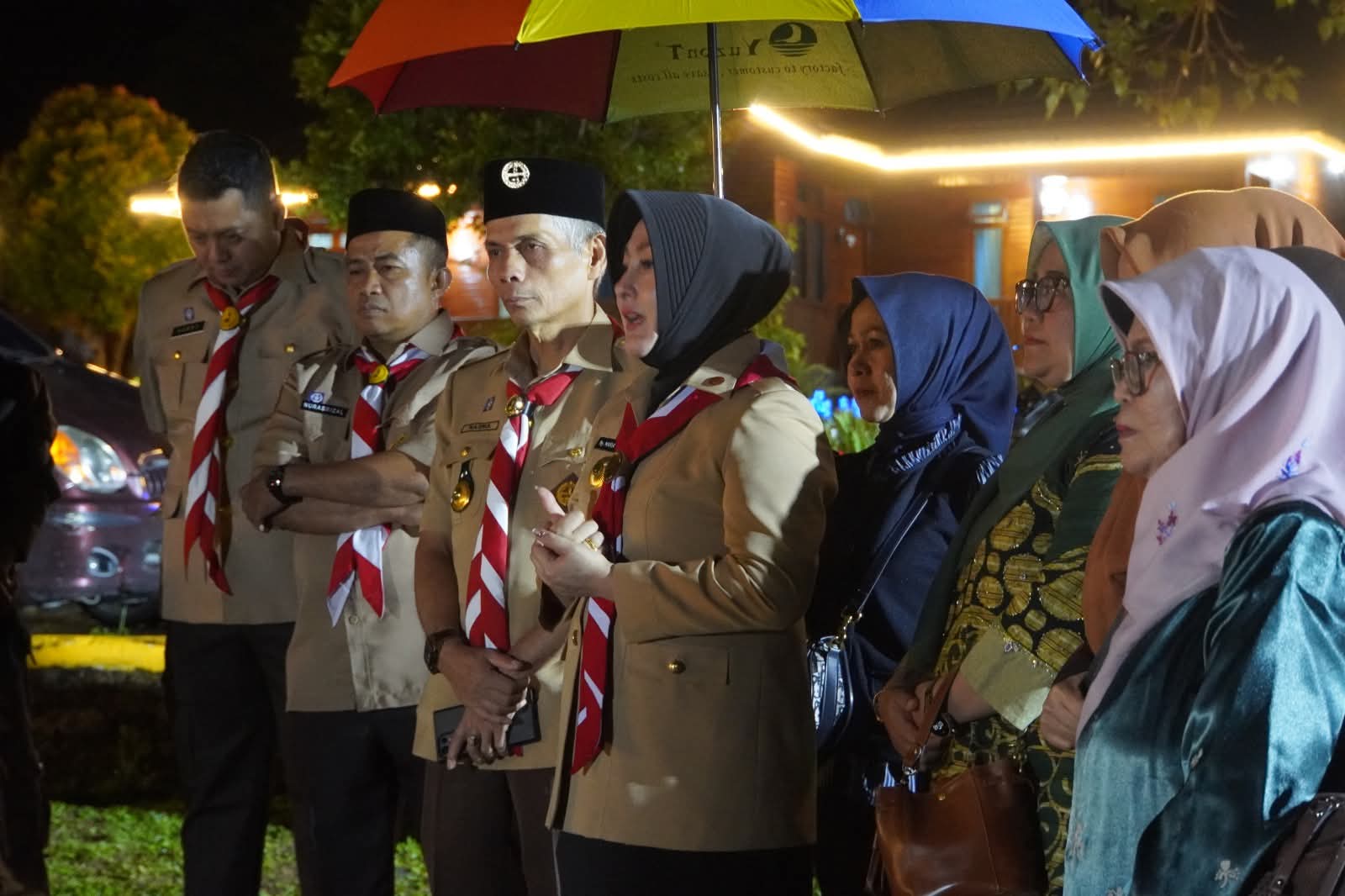 Pengurus Kwarcab saat kunjungi kegiatan Pramuka di Mifan.